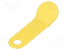 Pellet memory holder in a keychain; yellow
