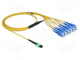 Fiber patch cord; MPO/UPC,SC/UPC; 2m; 9/125um; LSZH; blue,green