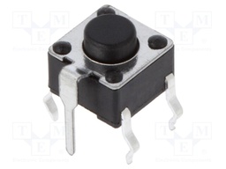 Microswitch TACT; SPST-NO; Pos: 2; 0.05A/24VDC; THT; none; 1N; round