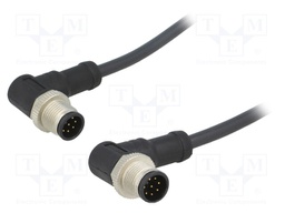 Cable: for sensors/automation; PIN: 8; M12-M12; 1m; plug; plug; 30V