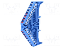 Splice terminal: rail; 1.5mm2; ways: 8; terminals: 32; blue; TS35x15