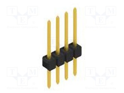 Connector: pin strips; pin header; male; PIN: 4; 2.54mm; THT; 1x4
