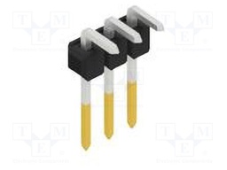 Connector: pin strips; pin header; male; PIN: 3; 2.54mm; THT; 1x3