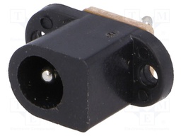 Socket; DC supply; male; 5,5/2,1mm; 5.5mm; 2.1mm; soldering