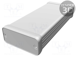 Enclosure: with panel; 1455; X: 54mm; Y: 120mm; Z: 23mm; aluminium