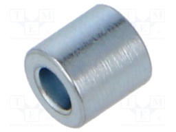 Spacer sleeve; 2.1mm; cylindrical; steel; zinc; Out.diam: 4mm