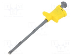 Clip-on probe; pincers type; 6A; yellow; Grip capac: max.4.5mm