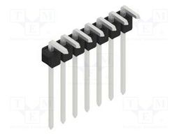 Connector: pin strips; pin header; male; PIN: 7; 2.54mm; THT; 1x7