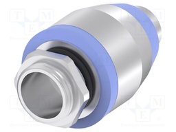 Straight terminal connector; Thread: metric; stainless steel