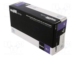 Protective gloves; Size: XL; black; nitryl; 100pcs.
