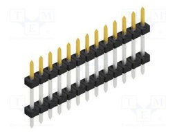 Connector: pin strips; pin header; male; PIN: 13; 2mm; THT; 1x13