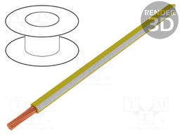 Wire; LgY; stranded; Cu; 0.35mm2; yellow-white; PVC; 300/500V; 200m