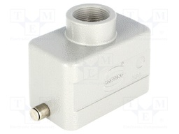 Enclosure: for Han connectors; Han; size 10B; for cable; straight