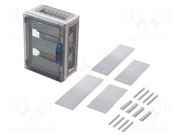 Enclosure: for modular components; IP66; light grey; IK08