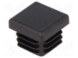 Plugs; for profiles; Body: black; H: 16.5mm; Mat: LDPE; L: 22mm