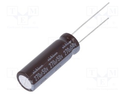 Capacitor: electrolytic; low impedance; THT; 270uF; 50VDC; ±20%