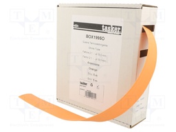 Heat shrink sleeve; glueless; 2: 1; 19mm; L: 5m; orange; polyolefine