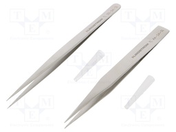 Tweezers; Pcs: 2; for precision works; Blades: straight