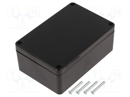 Enclosure: multipurpose; X: 70mm; Y: 105mm; Z: 40mm; ABS; black; IP67