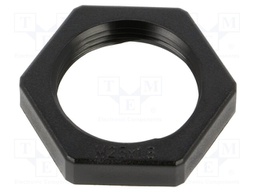 Nut; M25; polyamide; black; Pitch: 1.5