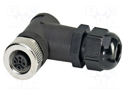 Connector: M12; plug; PIN: 5; 48V; angled; IP67; screw terminal; 4A