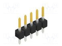 Connector: pin strips; pin header; male; PIN: 5; 2.54mm; THT; 1x5