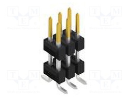 Connector: pin strips; pin header; male; PIN: 6; 2.54mm; SMT; 2x3