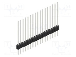 Connector: pin strips; pin header; male; PIN: 17; 1.27mm; THT; 1x17