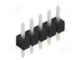 Connector: pin strips; pin header; male; PIN: 5; 2.54mm; THT; 1x5
