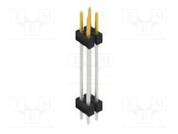 Connector: pin strips; pin header; male; PIN: 4; 2.54mm; THT; 2x2