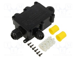 Connector: AC supply; screw terminal; IP68; Body: black