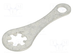 Solder lug terminal; 0.45mm; M3; Ø: 3.1mm; soldering; screw; brass