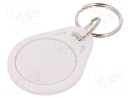 RFID pendant; white; 100÷150kHz; Mat: plastic; 64bit; 4g