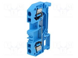 Splice terminal: rail; 0.08÷4mm2; ways: 1; terminals: 2; blue; 800V