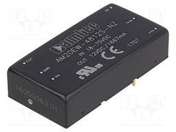 Converter: DC/DC; 20W; Uin: 18÷75V; 12VDC; Iout: 1667mA; 2"x1"; 26g