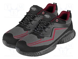 Shoes; Size: 45; black-grey,red; knitwear,TPU; slip; Safety cat: SB