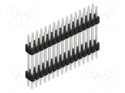 Connector: pin strips; pin header; male; PIN: 32; 1.27mm; THT; 2x16