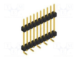 Connector: pin strips; pin header; male; PIN: 10; 2.54mm; SMT; 1x10
