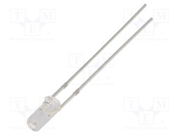 LED; red; 3mm; 750÷1120mcd; 50°; Front: flat; 2.1÷2.6VDC; -30÷85°C