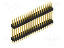 Connector: pin strips; pin header; male; PIN: 38; 2.54mm; THT; 2x19