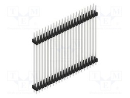Connector: pin strips; pin header; male; PIN: 44; 2.54mm; THT; 2x22