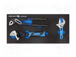Kit: pliers; adjustable,adjustable grip; in a foam tray; 3pcs.