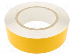 Tape: marking; white; L: 50m; W: 75mm; self-adhesive; PVC