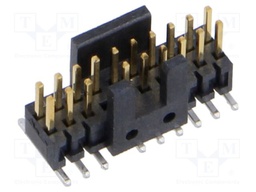 Connector: pin strips; male; PIN: 20; 1.27mm; gold-plated; SMT