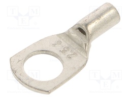 Tip: ring tube; M6; 2.5mm2; crimped; for cable; non-insulated