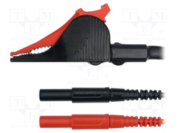 Kelvin cable; Urated: 60VDC; 30VAC; 10A; Len: 2.5m; red and black