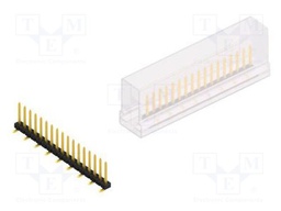 Connector: pin strips; pin header; male; PIN: 17; 2mm; SMT; 1x17