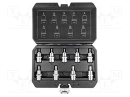 Wrenches set; socket spanner,Torx®; Mounting: 1/2"; 55mm; 9pcs.