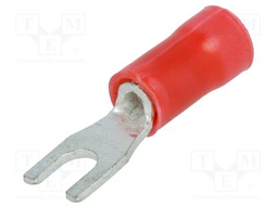 Fork terminal; M3; 0.25÷1.6mm2; crimped; for cable; insulated
