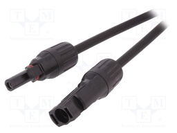 Cable: solar; plug; PIN: 1; IP67; 4mm2; male,female; 10m